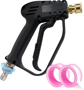 Cenforge Short Pressure Washer Gun with Swivel - High Pressure Washer Handle Gun with 3/8" Male Plug and 1/4” Quick Connector Coupler