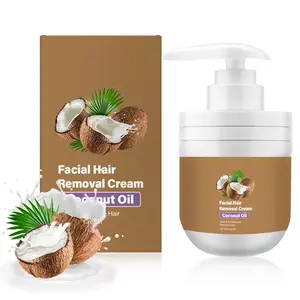 Coconut Oil Facial Hair Removal Cream, Women's Facial Hair Removal Cream, Facial Hair Removal Cream, Gentle Coconut Oil-Based Body Hair Removal Cream, For Smooth Skin