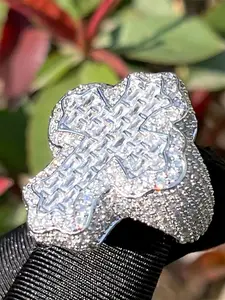 1 PC Glamorous Cubic Zirconia Geometric Design Ring Beautiful Rings Geometric Rings For Women Wedding Engagement Valentine's Day Party Gift