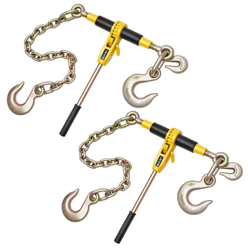 【Summerfinds】VEVOR Ratchet Chain Binder, 9200 lbs Working Load, Chain Binders Compatible with 3/8 in - 1/2 in Chains, Heavy Duty Ratchet Load Binder with Handles for Truck, Tie Down, Hauling, Towing, Logging