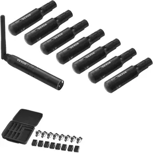 VEVOR Wireless DMX, 8 PCS Built-in Rechargeable Battery 7 Receivers 1 Transmitter DMX512 Wireless Dfi 2.4G ISM Band 656 ft Transmission Range for LED Stage Party DJ Bar Lighting with Storage BagVEVOR Super Brand Day
