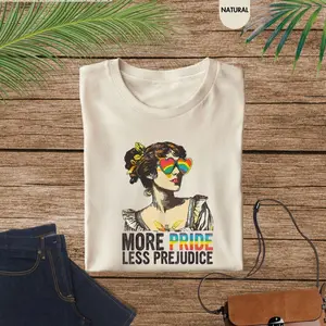More Pride Less Prejudice Shirt, LGBTQ Shirt, Proud Ally Shirt, Pride Month Shirt, LGBTQ Sweatshirt, LGBTQ Gift, Pride Parade, Lesbian Shirt C