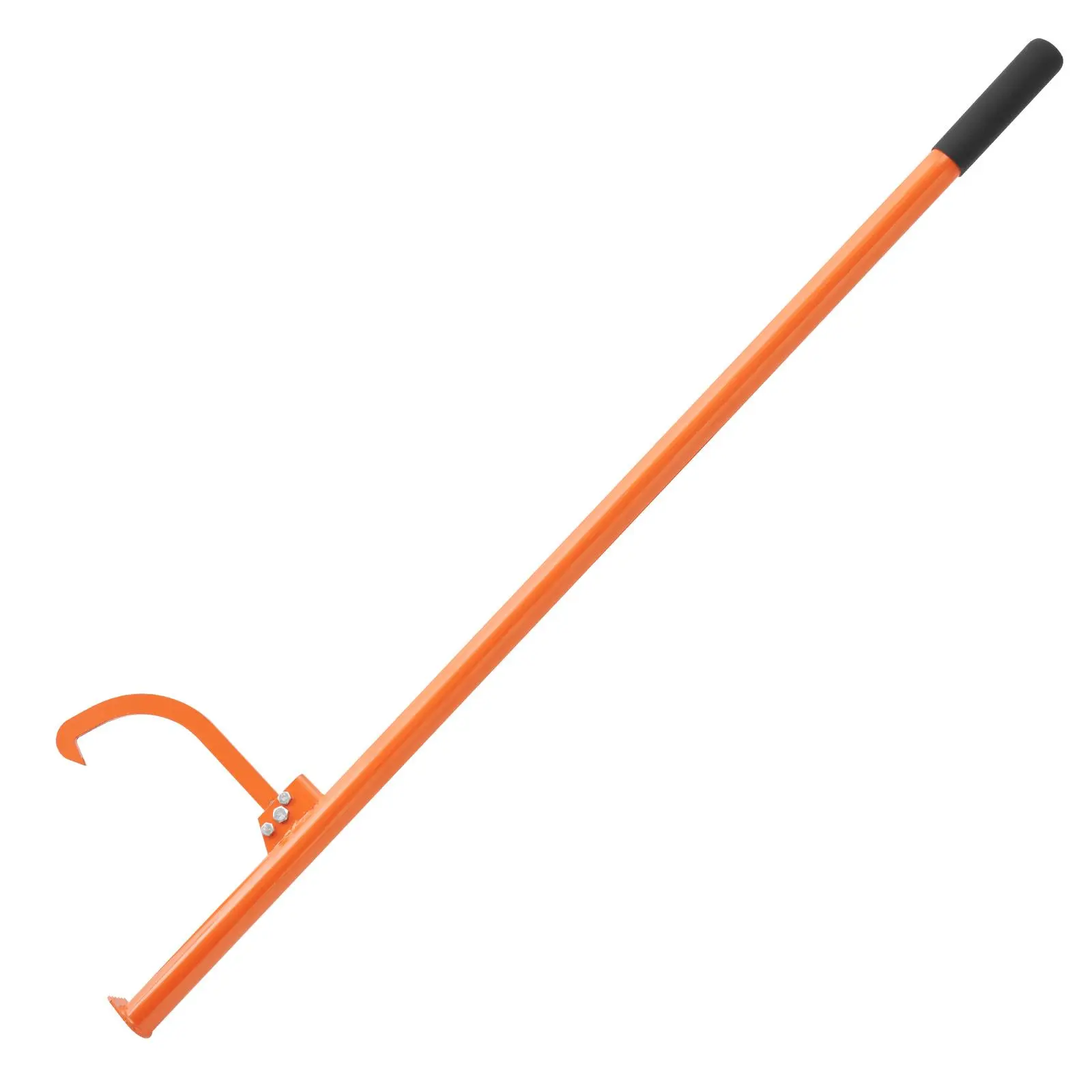 【toolupgrade】VEVOR 59-in Heavy Duty Carbon Steel Cant Hook Wood Logging Tool, Rubber & Iron Components, Adjustable Iron Hook, Timber Jack for Max 32-in Dia Logs, Easy Assembly Forestry Tool