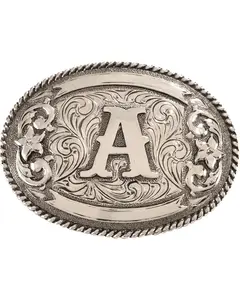 Cody James Unisex Oval Letter A Initial Belt Buckle - 721-A