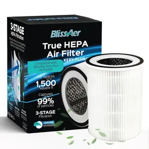 HEPA Replacement Filter for Kery Plus Air Purifier – Durable Nylon H13 True HEPA Filter for Cleaning Home, Smoke, Dust, Pet Dander & Particles – High-Efficiency Air Purifier Filtration - Easy to Install