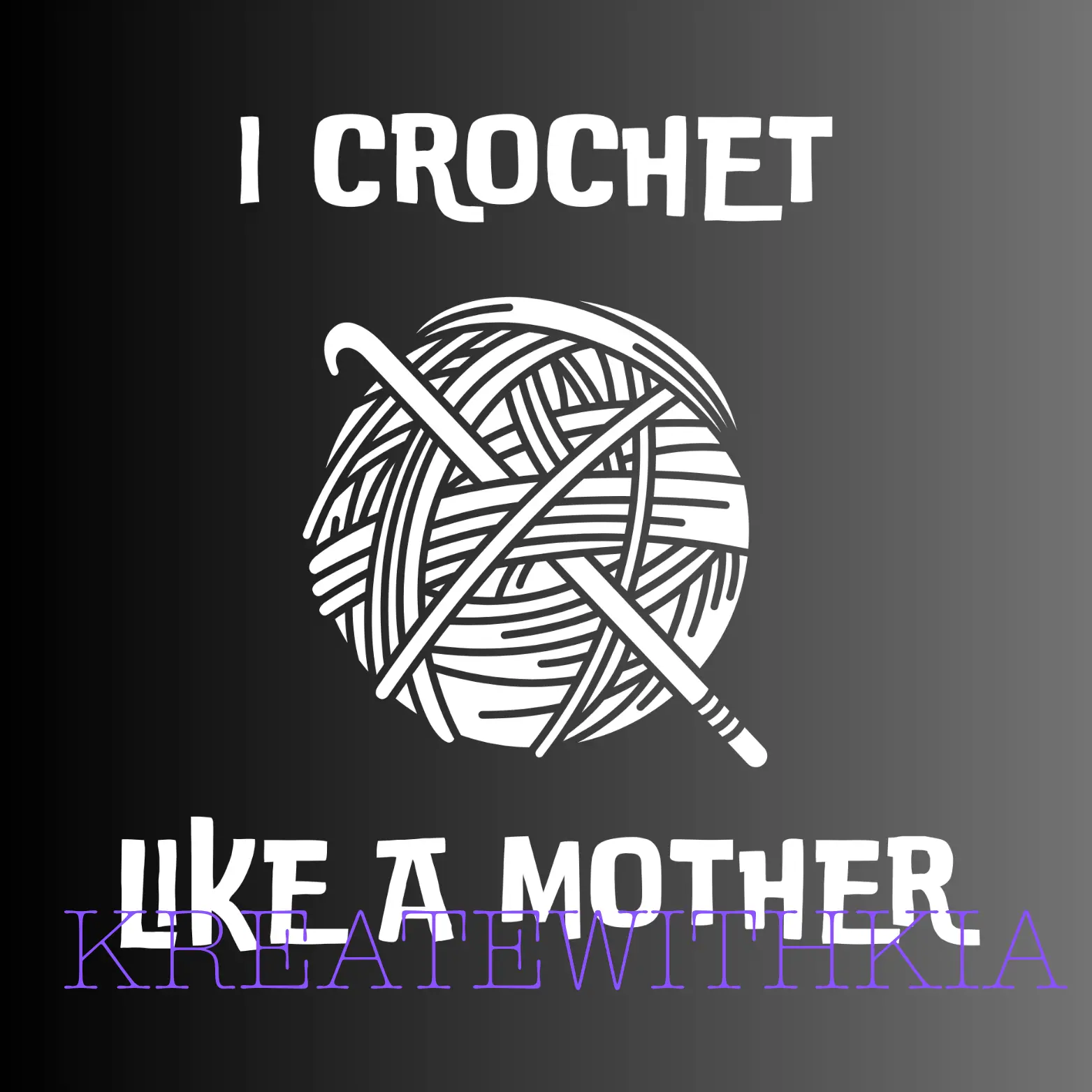 I crochet like a mother vinyl decal