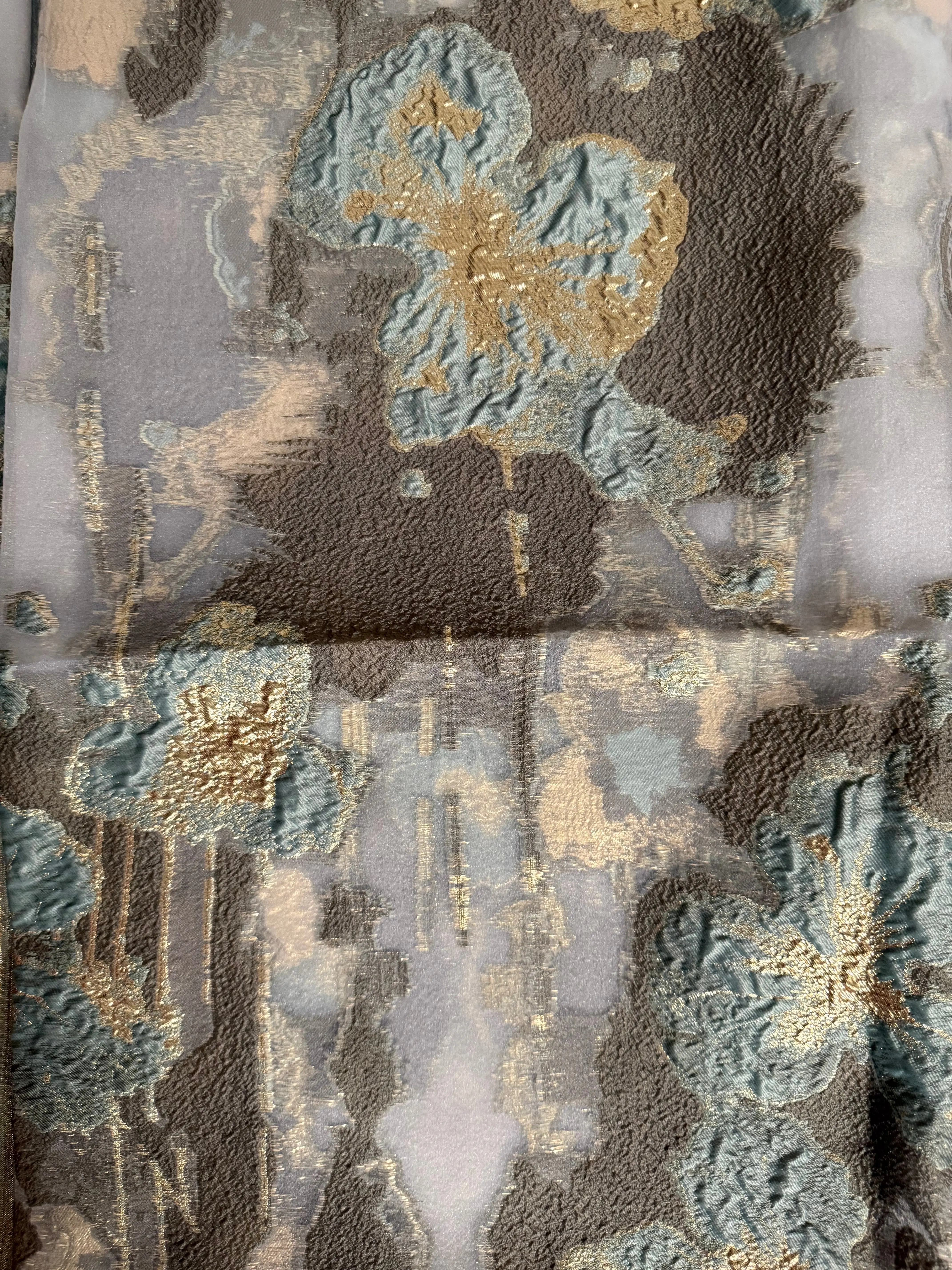 Gray and Gold Floral