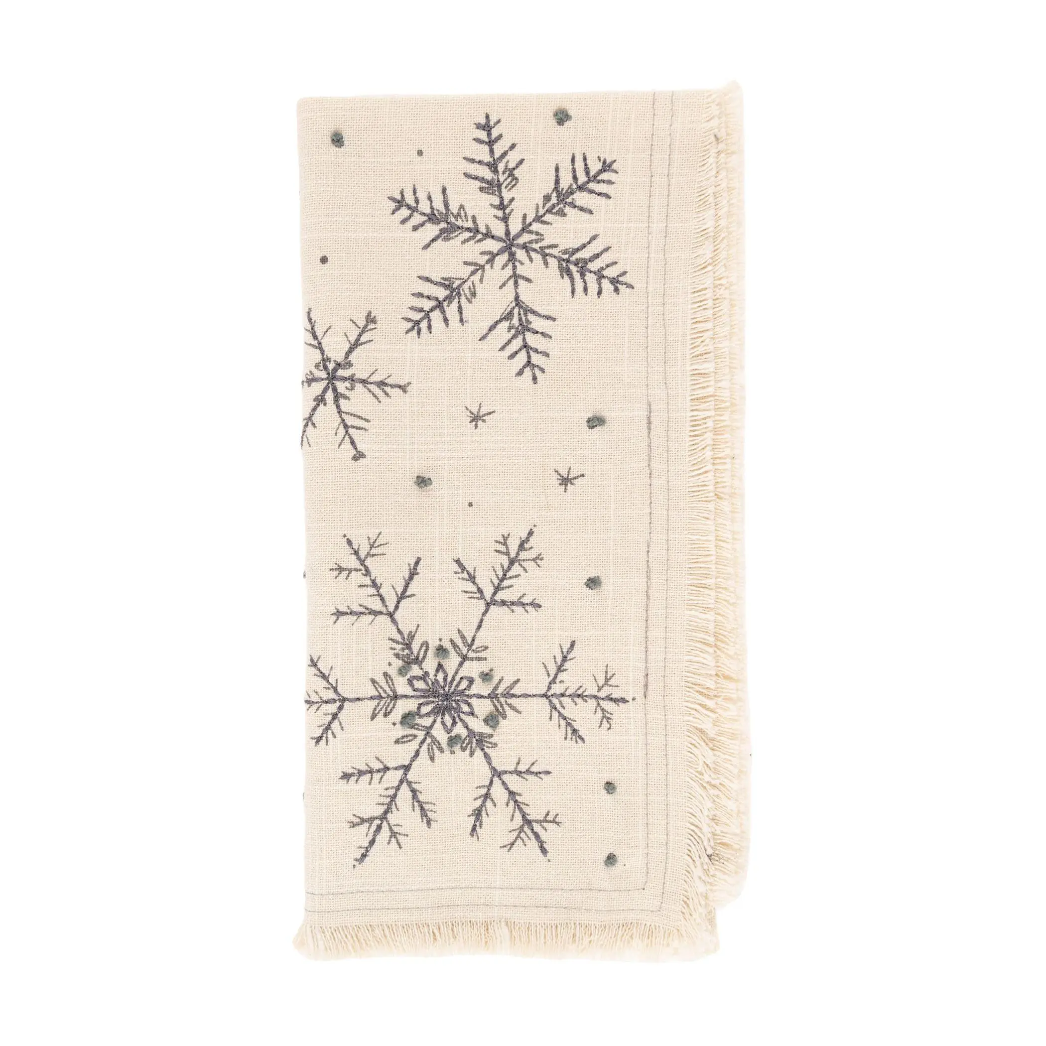 Karma Embroidered Cotton Dinner Napkins 4-Pack Karma Embroidered Cotton Dinner Napkins 4-Pack