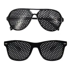 Anti-myopia Astigmatism Glasses Vision Correction Fatigue Pin Hole Glasses with Holes for Men Women Eyesight Improvement Eyewear Style 2