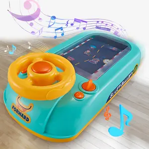 Kids Steering Wheel Racing Toy, Driving  Game with Music and Lights，Toddler Interactive Simulation Racing Adventure Car Toy