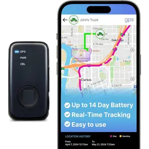Mini GPS Smart Tracker for Vehicles, Cars, Trucks, Up to 14 Day Battery Life, Small GPS Tracking Device for Kids, Unlimited Updates, Worldwide Real-Time Tracking, USA Made Tech, Low Cost Plan
