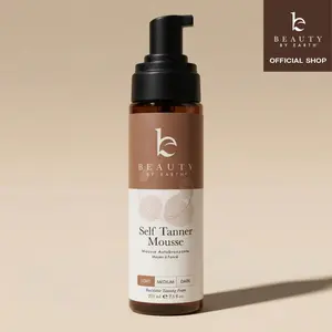 Beauty by Earth Self Tanner Body Mousse - Best Gradual Tan Golden Natural Bronzed Sunless Safe Tanning Glow Made in USA Cruelty Free Non Sticky Streak-free for All Skin Types