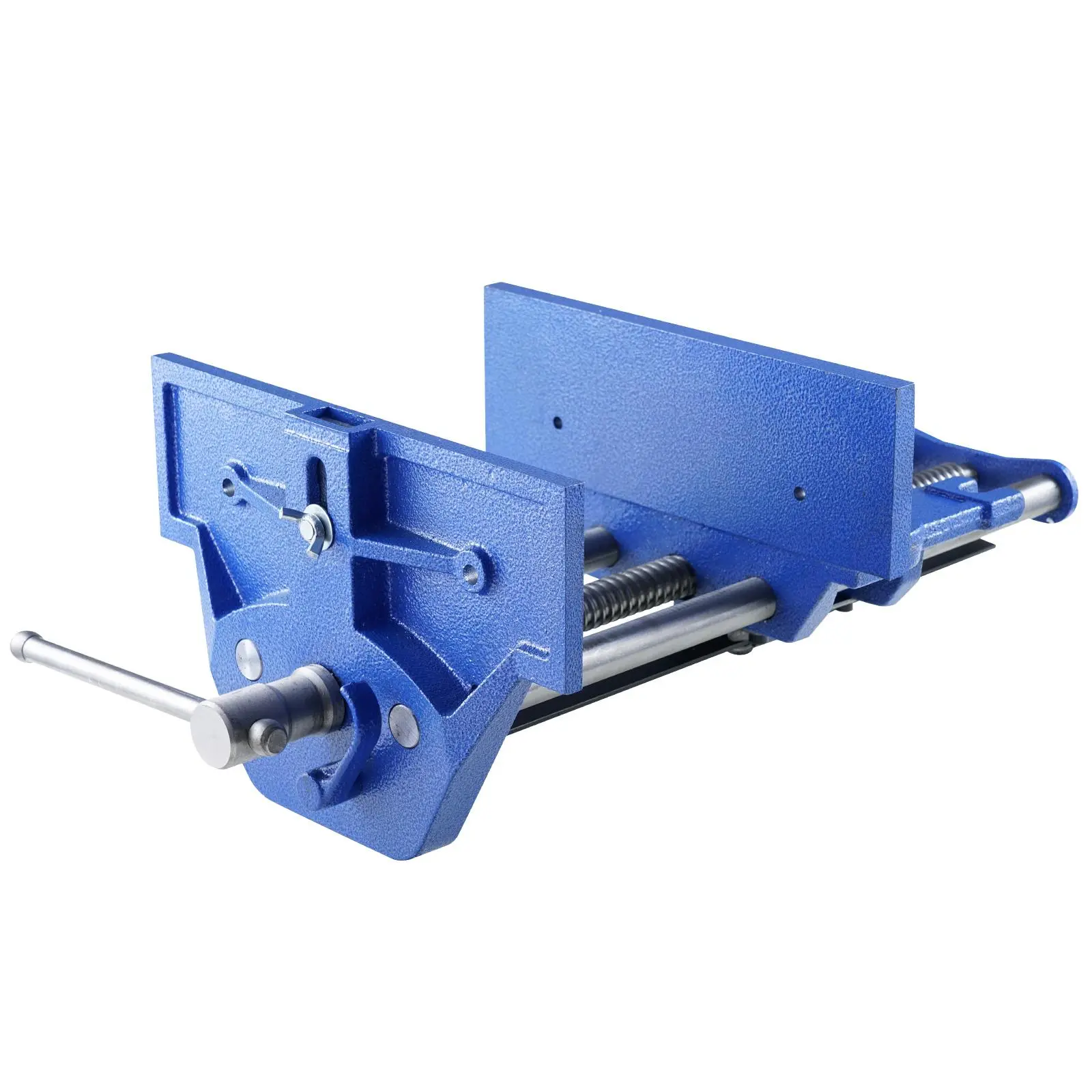 VEVOR Cast Iron Woodworking Bench Vise, 13-in Max Opening, 10.6-in Jaw Width, 360° Rotatable Quick-Release Lever, Rust-Proof Powder Coating, Mounting Slots Included, Wood Processing Hardware