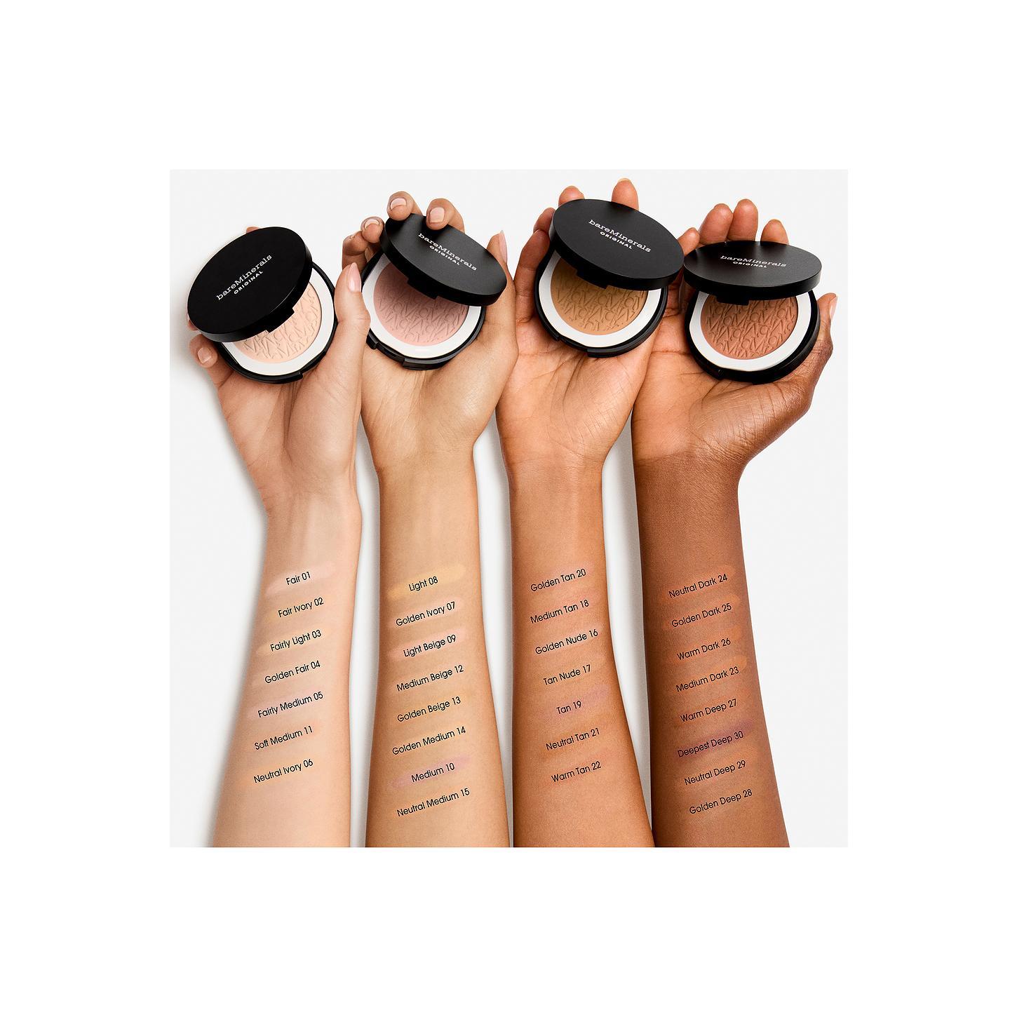 bareMinerals Original Pressed Powder Foundation Mineral SPF 15 in Light Beige 09 bareMinerals Original Pressed Powder Foundation Mineral SPF 15 in Light Beige 09