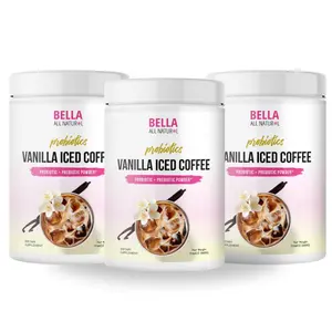 3 Pack Bella All Natural Probiotics Vanilla Iced Coffee for Daily Use 3 Pack Bella All Natural Probiotics Vanilla Iced Coffee for Daily Use
