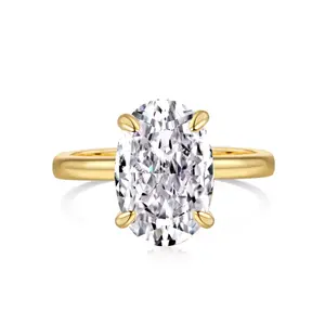 Zephanie Oval Diamond White Gold Engagement Ring