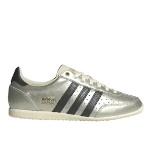 adidas Womens Japan Metallic Lace Up Sneakers Shoes Casual - Silver