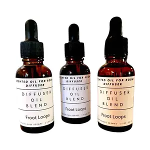 Room Diffuser Oil - 2oz Fragrance-Free Amber Glass Oil for Elegant Ambiance in Non-Toxic Blend Bottle Freshener