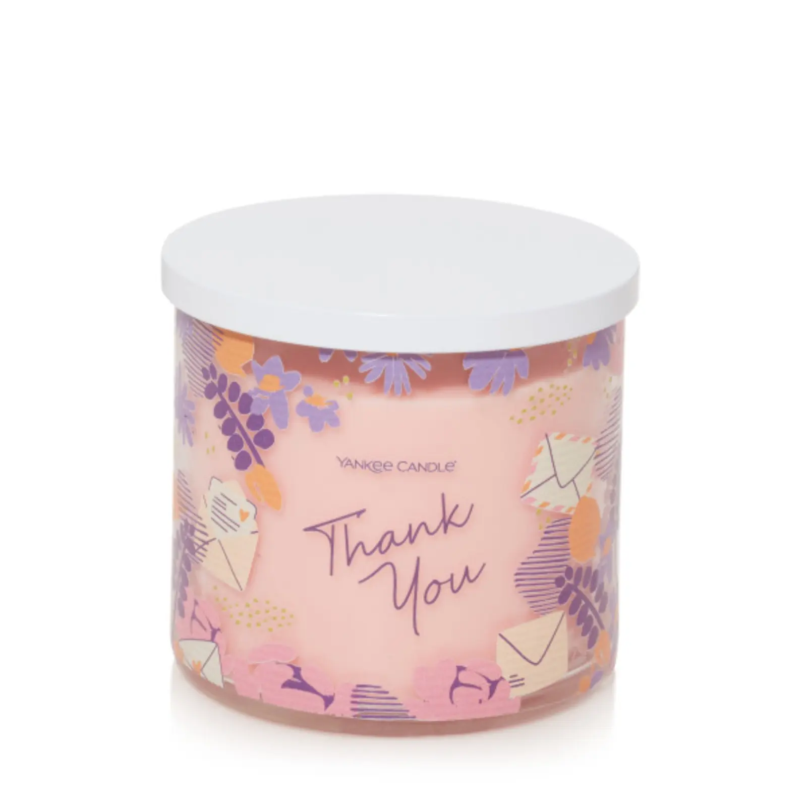 Yankee Candle Everyday Sentiments 3-Wick Fragrance Candle - Decorative Floral Aroma, Generous Size, Embossed Lid, Ideal Gift for Home Supplies Enthusiasts, Vanilla Scent Home Decor Accent, Candles