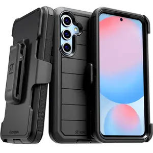 Rome Tech Samsung Galaxy S24 FE 2024 Defender Series Case - Durable Holster with 360-Degree Shockproof Protection & Swivel Belt Clip for Enhanced Viewing