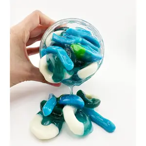 SOUR BLUE RASPBERRY GOOEY GUMMY JAR 22 OZ Candy Sweet SOUR BLUE RASPBERRY GOOEY GUMMY JAR 22 OZ Candy Sweet