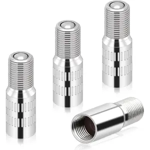4 Valve Caps Stem Extension 27mm Tire Valve Extenders Brass Tire Stem Extension Wheel Tire Cap Extender Adapter for Car Motorcycle Truck