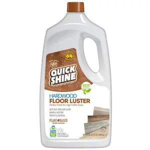 QUICK SHINE 64 oz. Hardwood Floor Polish, Restores Color and Shine, Heavy-Traffic Formula, Fortified with Natural Carnauba, Safer Choice Certified, Dries Fast, Safe for Pets and Kids.