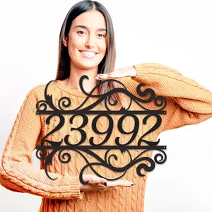 Address Numbers For House - Horizontal - Curly