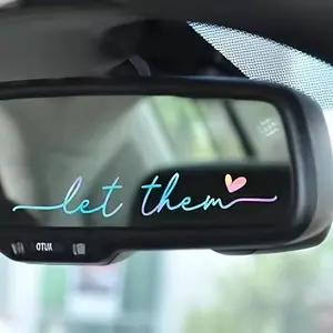 New Car Rearview Mirror English let them car motorcycle decoration sticker Car Stickers Car Decals