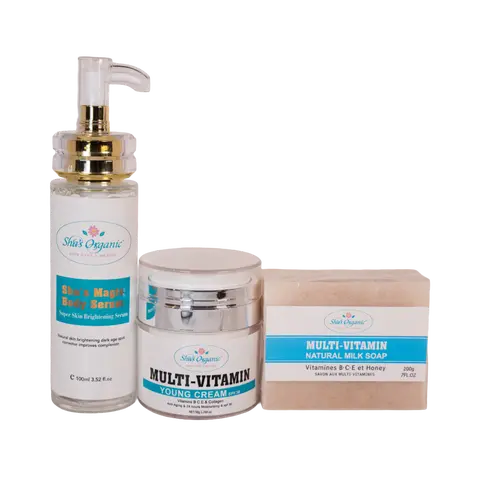 Unisex 3-Piece Glow Skin Care Set - All-Skin-Friendly SPF 30 Moisturizer, Collagen Serum, Coconut Soap with Vitamin B/C/E, Olive, Glycerin, Palm Oil for Hydration, Brightening