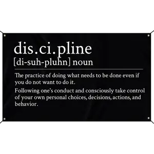 60in x 40in   tapestry  Tapestry Discipline Flag  Motivational Gym Banner Inspire Your Workout with This Inspirational Motivational Flags Fitness Wall Decor for Gym Bedroom College Dorm Poster  poster  home decor banner wall art bedroom