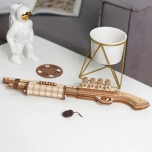 Robotime ROKR 3D Wooden Model Building Kit - Challenging Puzzle Toy for Adults, Handcrafted Wood Crafts Hobby, Cool Gift for Men, LQ501