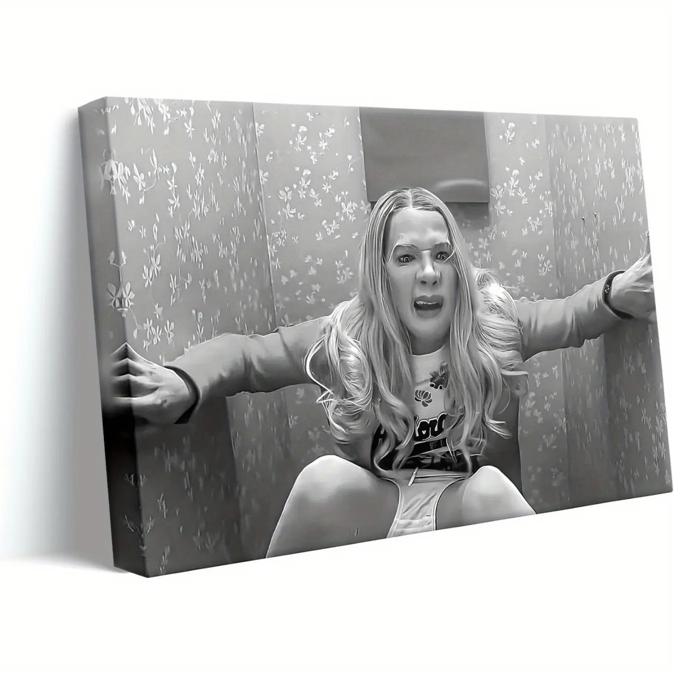 12x18 Inch Modern Black and White Comedy Movie Poster Canvas Wall Art with Wooden Frame - Vintage Hollywood Glamour, Indoor Use for Living Room, Dorm, or Bathroom Decor, Dorm Room Art | Vintage Hollywood Decor | Canvas Wall Piece, Poster Wall Art