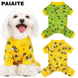 Cute Bee Print Pet Jumpsuit, Soft Comfortable Pet Clothes for Small Dogs, Pet Clothes for All Seasons