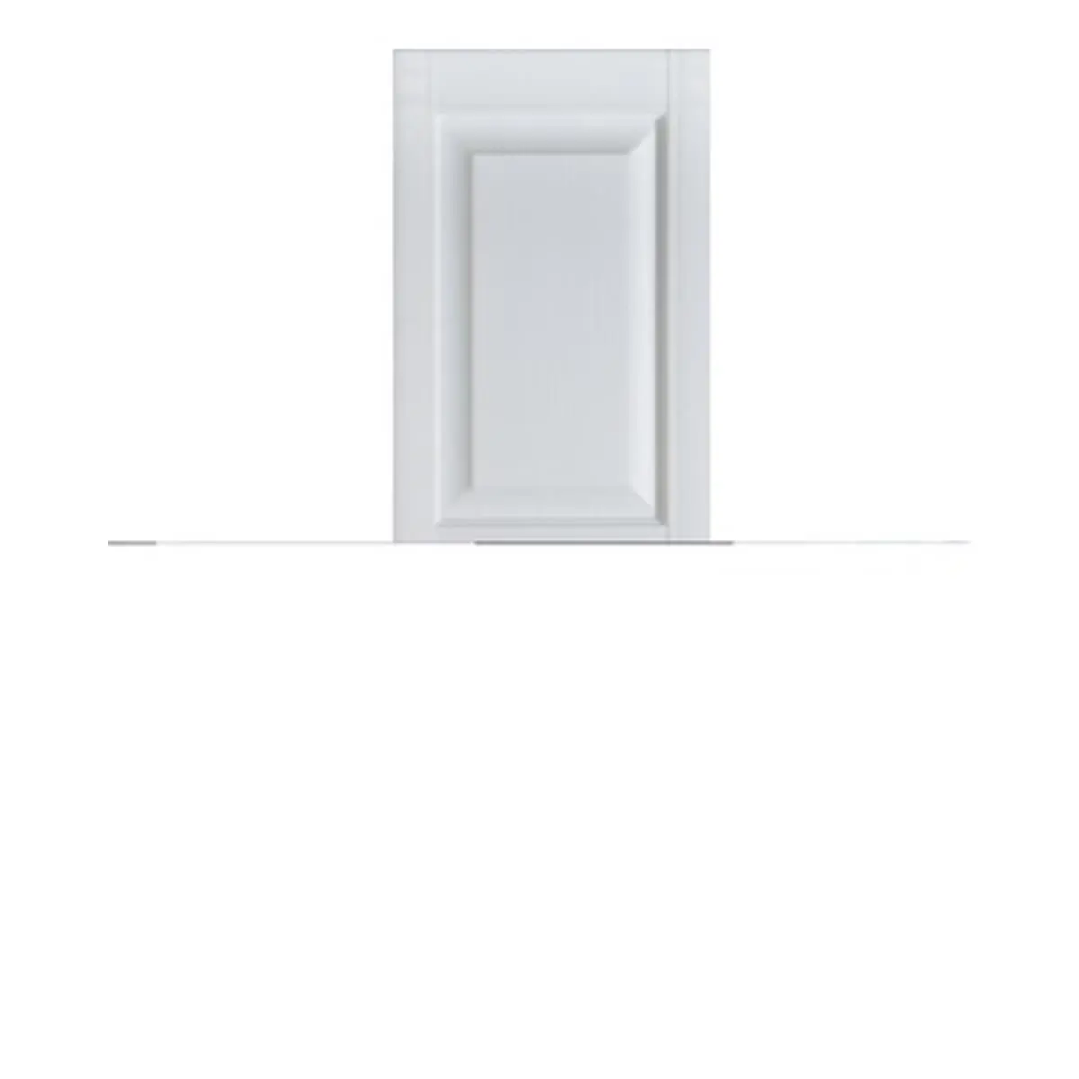 Perfect Shutters Premier Raised Panel Exterior Window Shutters Pair, 15x55in Paintable Polystyrene with Center Mullion, Lightweight, Fade-Resistant, Affordable 1-Piece, Baby & Maternity Decor Curb Appeal Enhancer, One-Piece