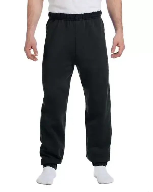 Menswear Jerzees 973 Adult 8 oz. NuBlend® Fleece Sweatpants, Elastic Waist, Cotton-Polyester Blend Fabric, Plain Design, Drawstring Closure, Print-Ready Option
