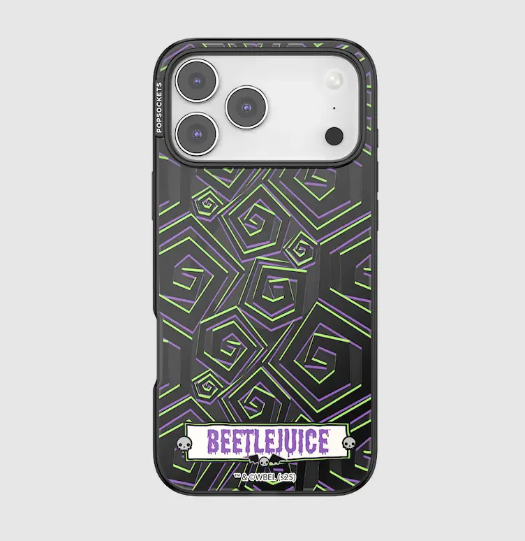 PopSockets MagSafe Fit Protective Case for iPhone 17 Pro Max - Camera Guard, Grip Handle, "Never Trust the Living" Design, Mobile Phone Accessory