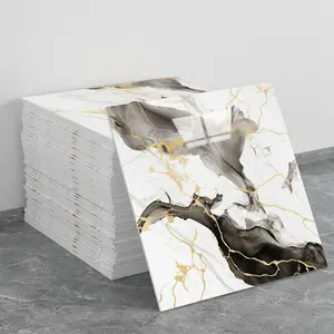 10/20pcs Waterproof Marble Tile Backsplash, Waterproof Marble Stickers, Marble Pattern Sticker, 11.8"x11.8" PVC Wall Board, Self-Adhesive Shower Tiles for Bathroom Kitchen Living Room