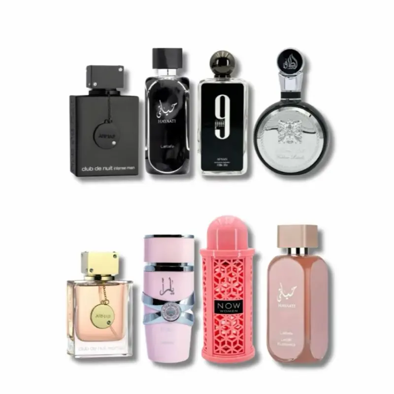 Super mega Lattafa & Armaf combo sets - Club de Nuit intense men + Hayaati + Fakhar Men + Afnan 9pm + Club de Nuit Women + Yara pink + Rave now women + Hayaati pink - 3.4 fl.oz - value bundle -  fragrance bundle