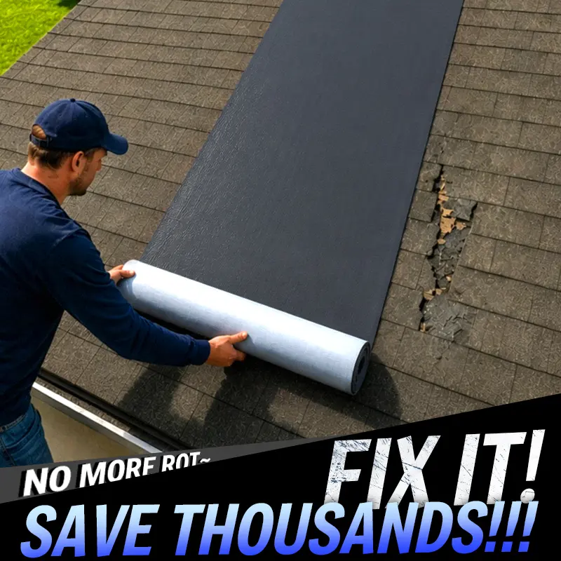 Roofrepair Pro-Grade Waterproof sealant Tape 19.6IN x 32.8FT Permanently Seals Concrete Asphalt Metal Ideal for Patio Shed Roof Gutter Leaks Easy DIY Fix summervibes