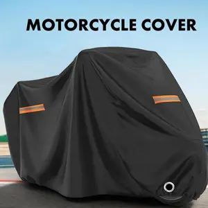 [Amazing Offer] YUANYEE 210D Heavy-Duty Waterproof Motorcycle Cover All-Season Outdoor Protective Gear with Lock Holes Storage Bag UV & Rain Resistant Universal Fit Motorbike Vehicle Garage Accessories Protector