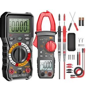 Digital Multimeter Tester with Amp Ohm  Clamp Meter Measures Current,  ,Capacitance, Resistance, Diodes, Continuity Frequency Backlight Electrican Tools