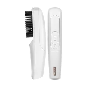 K·SKIN Ionic Scalp Massage Brush – Anti-Static Hair Brush with Red Light Therapy, Electric Comb for Hair Loss Prevention & Hair Care  – White KD3801 Portable  Lightweight