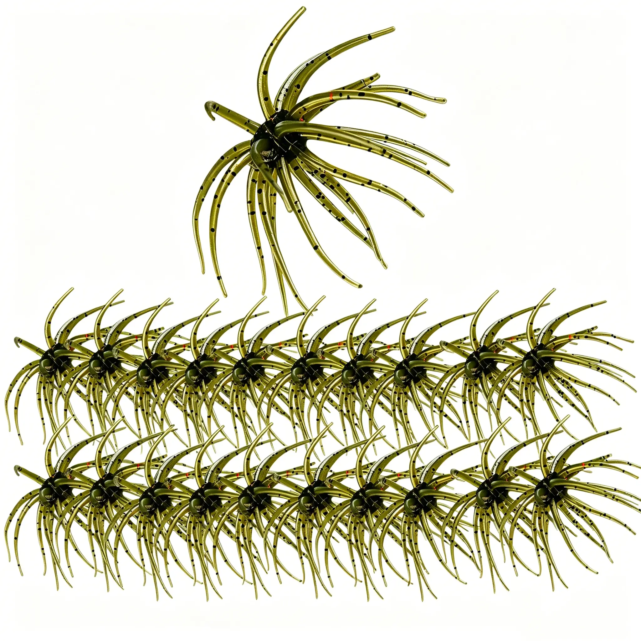 20PCS Soft Plastic Fishing Lures for Freshwater, Floating Realistic Sea Urchin Bait with Lifelike Details, Durable Bass Lures
