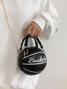 Fashionable Basketball Design Handbag, Trendy Personalized Handbag, Stylish Novelty Handbag for Women for Daily Commuting, Shopping, Campus, Handbag Lightweight, Casual Trendy Handbag