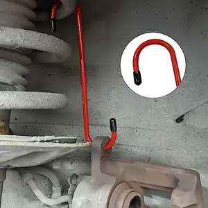 Durable Steel Brake Caliper Hook with Rubber Tip, Anti-Rust Versatile Rust Resistant Automotive Repair Tool for Car Brake, Bearing, Axle and Suspension Work, Automotive Maintenance Tools