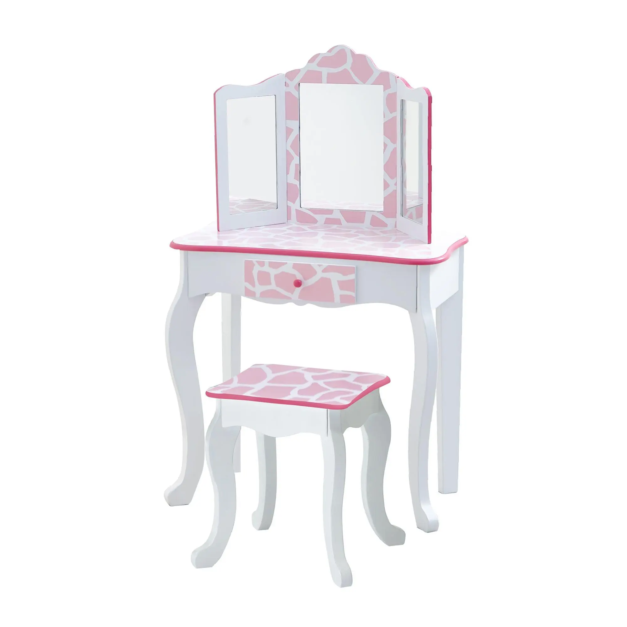 Fashion Giraffe Prints Gisele Play Vanity Set Pink / White