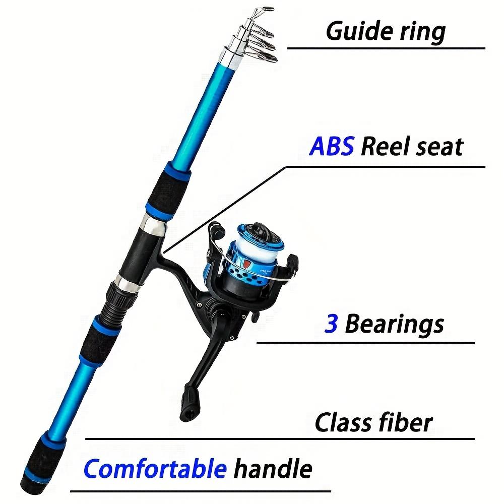 70.87-Inch Telescopic Spinning Rod and Reel Combo, 5.2:1 Gear Ratio, 3BB Bearings, 11lb Max Drag Complete Fishing Gear Set for Beginners, Freshwater Fishing,summervibes