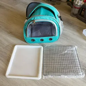 Portable Foldable Nylon Mesh Bird Bag - Ventilated Small Crossbody Pet Carrier for Cockatiels, Parrots Travel Use