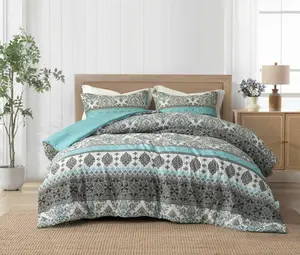 2/3-Piece Printed Pre-Washed Microfiber Lightweight Comforter Set